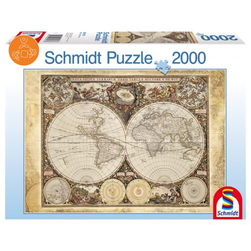 Historical map of the world, 2000 db (58178)