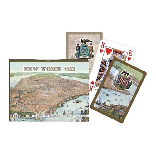 New York térképe 1853-ban kártyajáték 2x55 lap (266331)