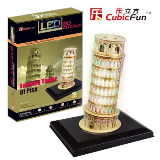 3D puzzle világítós Pisa Tower - 15 db