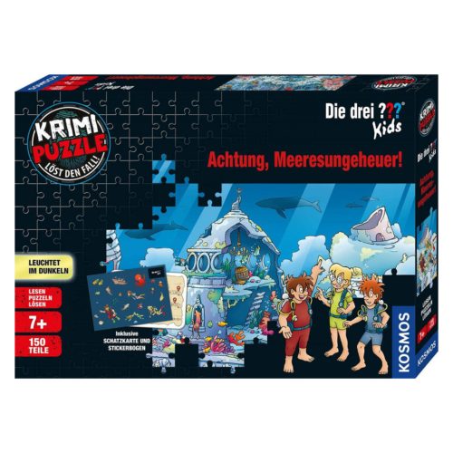 KrimiPuzzle: Die DREI??? Kids - Achtung, Meeresungeheuer! 150 db (680664)