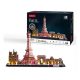 3D puzzle City Line Párizs LED-es - 115 db